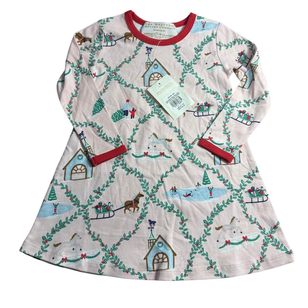 The Beaufort Bonnet Company Long Sleeve Polly Play Dress Horse Capital Cuteness